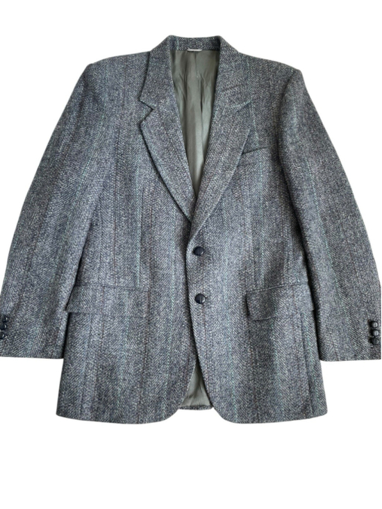 Harris Tweed Other - Vintage Harris Tweed Blazer Mens 38R Gray Slim Sport Jacket